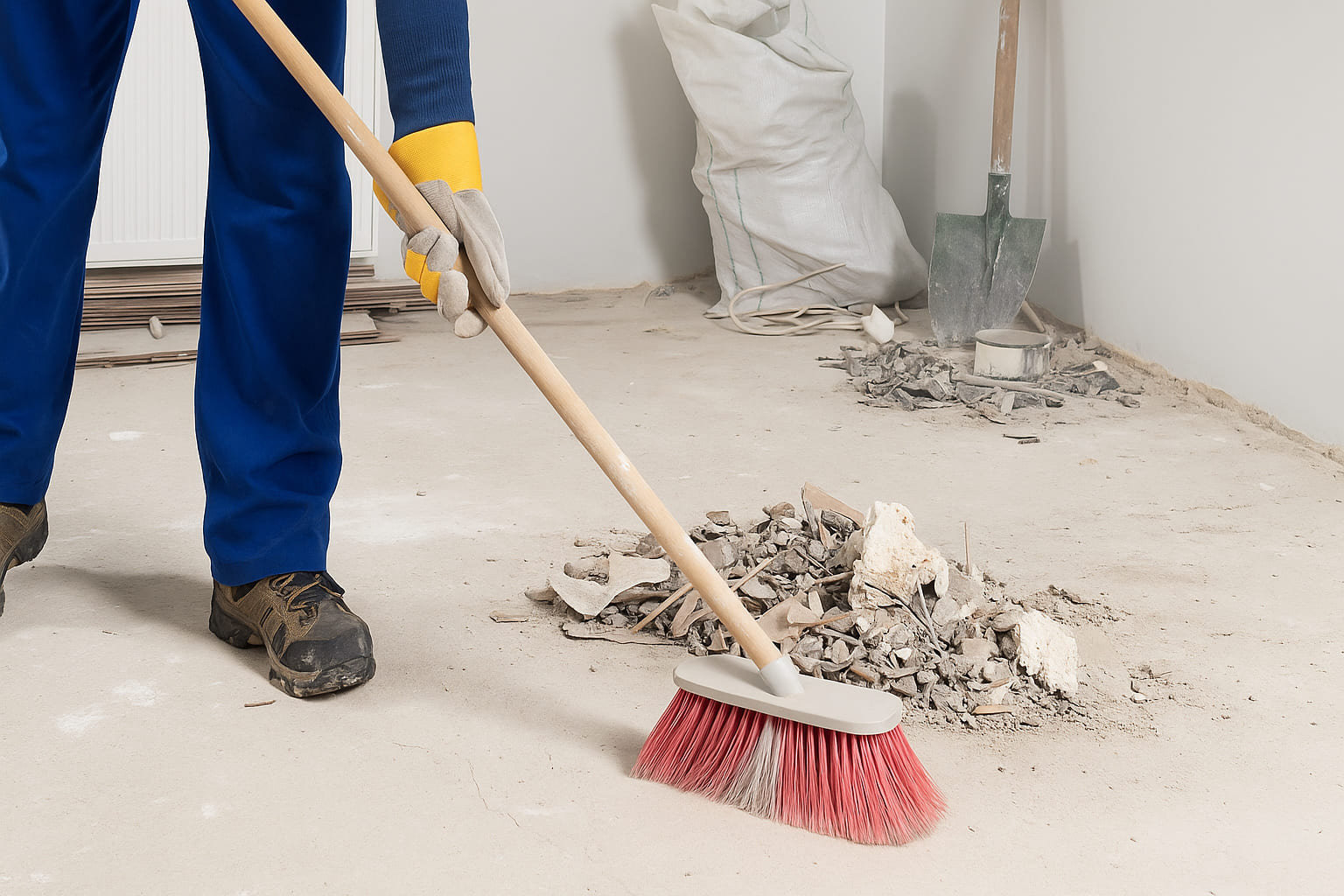 Nettoyage de fin de chantier dans les Ardennes